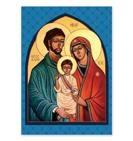 Altar + Home Holy Family Icon Christmas Card (Inscription: May you have a blessed Christmas...)