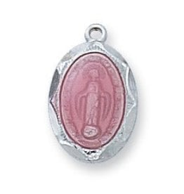 McVan Sterling Silver Baby Pink Miraculous Medal on 13" Chain