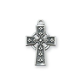McVan Sterling Silver Celtic Cross on 13" Chain