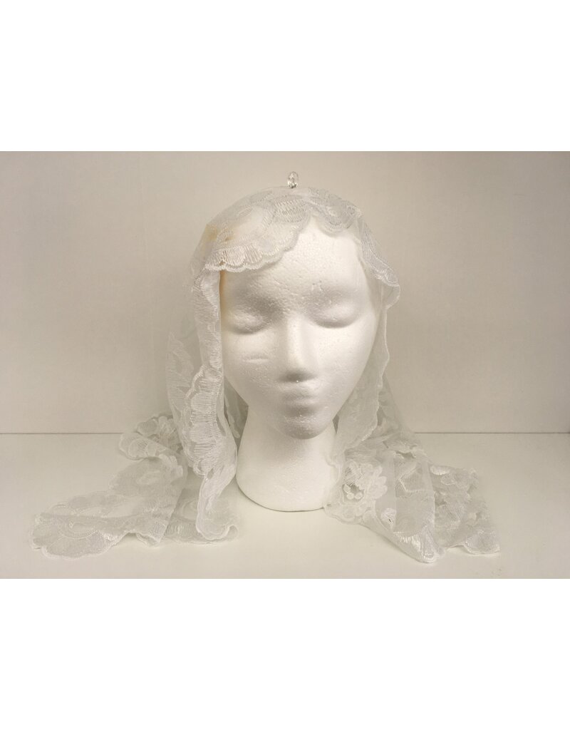St. Stephen's Bookstore Spanish Mantilla Veil White Olivia