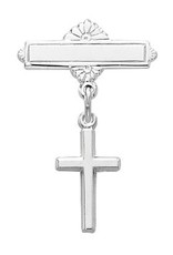 McVan Sterling Silver Cross Baby Pin