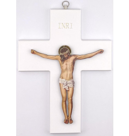 Religious Art Inc 8" White Wall Crucifix