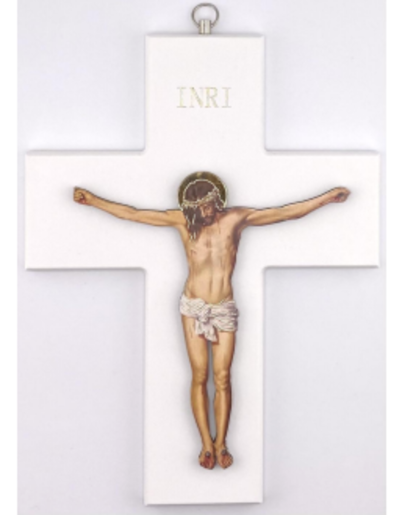 Religious Art Inc 8" White Wall Crucifix