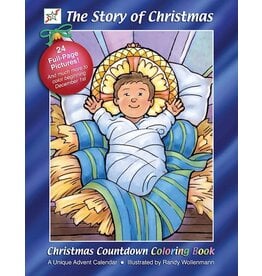Vermont Christmas Company Christmas Countdown Coloring Book-The Story Of Christmas