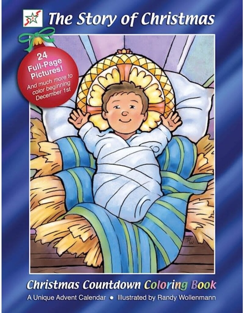 Vermont Christmas Company Christmas Countdown Coloring Book-The Story Of Christmas