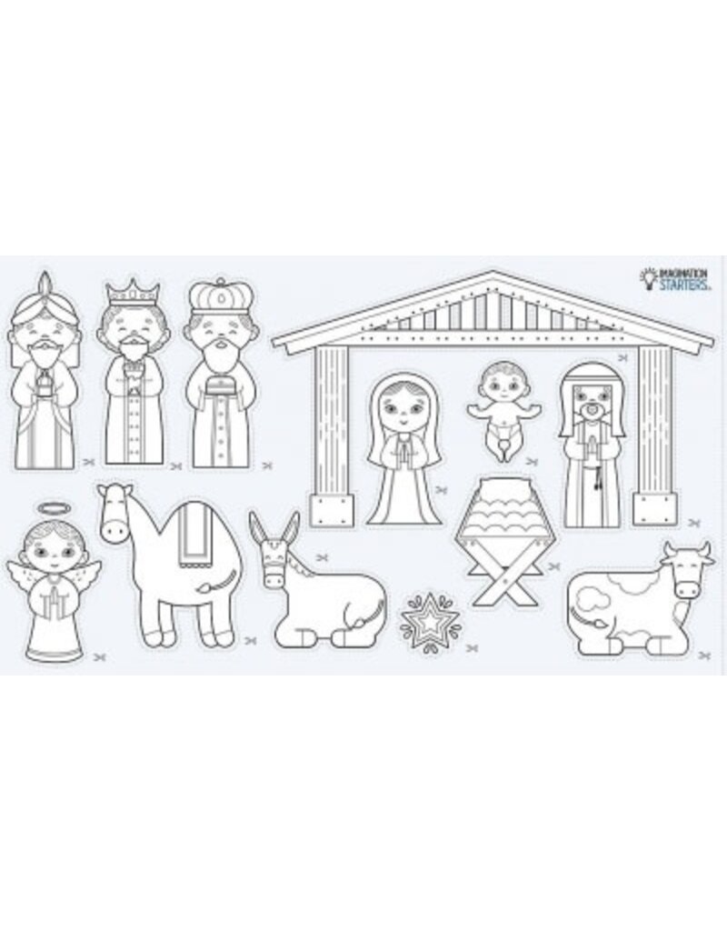 Spiritus (New Day) Cut & Color Sticker Roll: Nativity Set