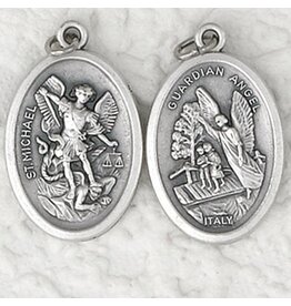 Lumen Mundi Guardian Angel and St. Michael Double Sided Medal