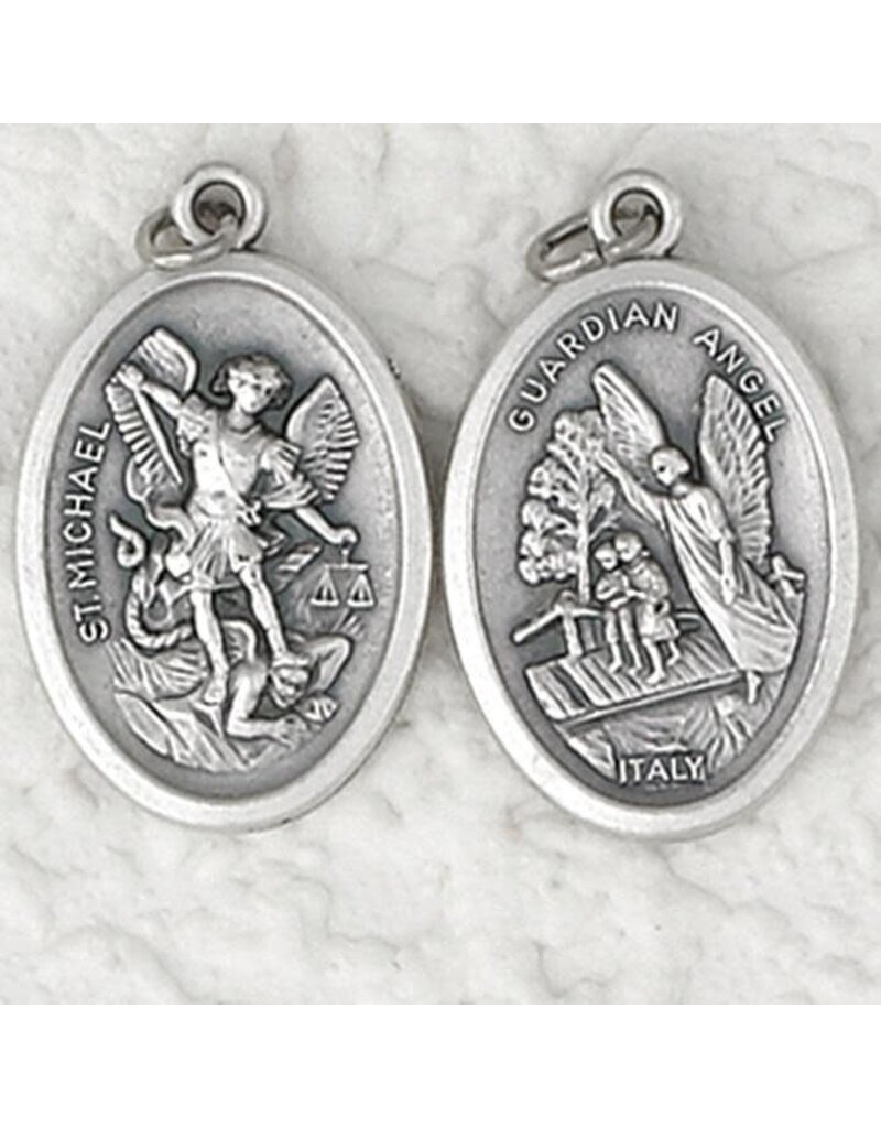 Lumen Mundi Guardian Angel and St. Michael Double Sided Medal