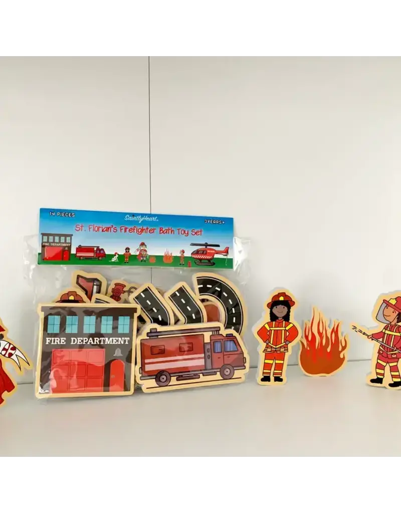 Saintly Heart St. Florian's Firefighter Bath Toy Set