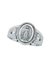 HMH Religious Sterling Silver Miraculous Medal Ring Size 7