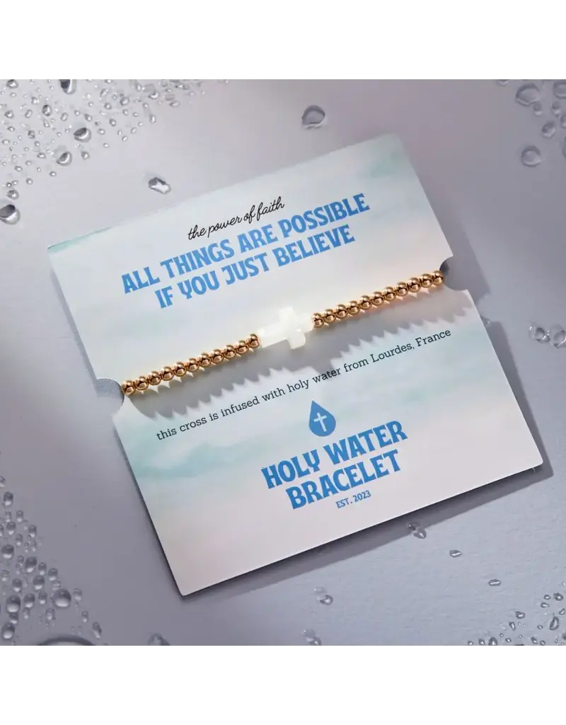Holy Water Bracelet Holy Water Stretch Bracelet in Gold
