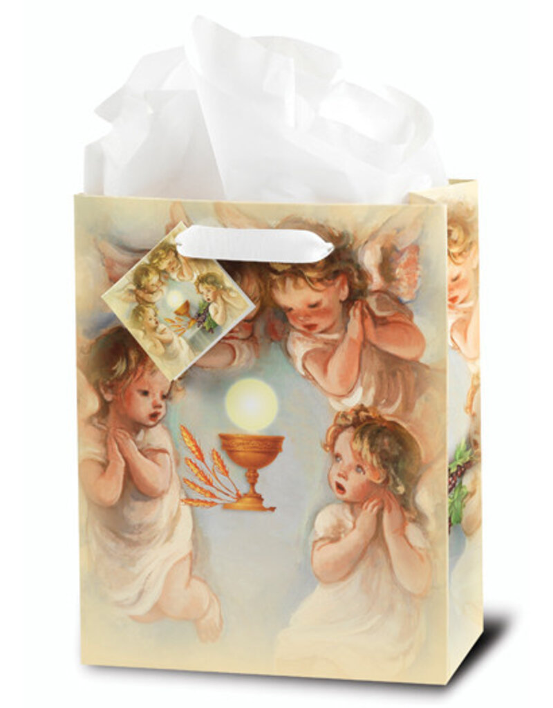 WJ Hirten Holy Communion with Angels Gift Bag Medium