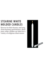 Cathedral Candle Co. Stearine White Molded Candle 3" x 12"