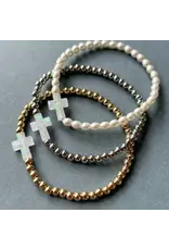 Holy Water Bracelet Holy Water Stretch Bracelet in Gold