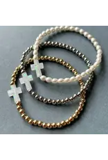 Holy Water Stretch Bracelet in Gold
