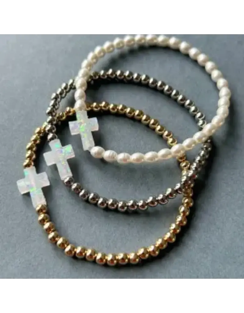 Holy Water Bracelet Holy Water Stretch Bracelet in Gold