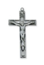McVan Antique Silver Crucifix with 24" Chain