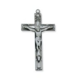 McVan Antique Silver Crucifix with 24" Chain