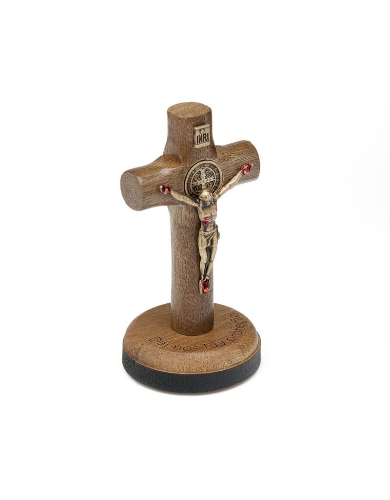 Oremus Mercy St. Benedict Wooden Car Cross