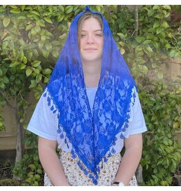 Oremus Mercy St. Claire of Assisi Veil - Blue