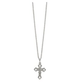 Symbols of Faith Symbols of Faith Silver-tone Crucifix 18 inch Necklace