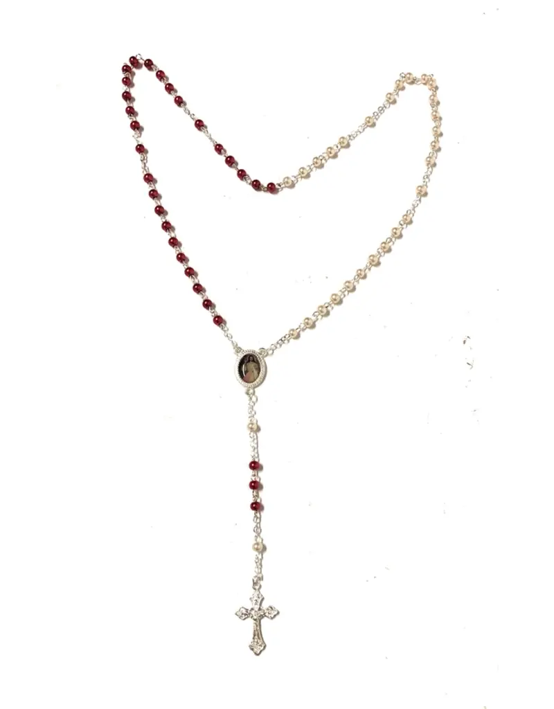 Costa Articoli Religiosi Divine Mercy Pearl Rosary with case, 4mm