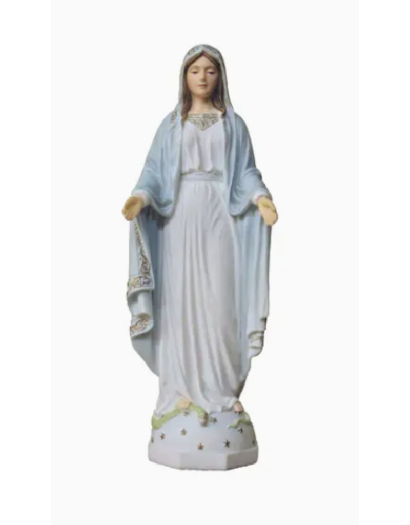 Goldscheider of Vienna Our Lady of Grace 9" Statue in Pale Blue