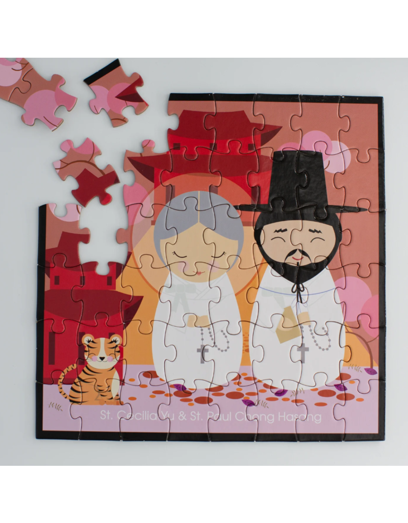 Shining Light Dolls Mini Puzzle: Saint Cecilia Yu and Saint Paul Chong Hasang