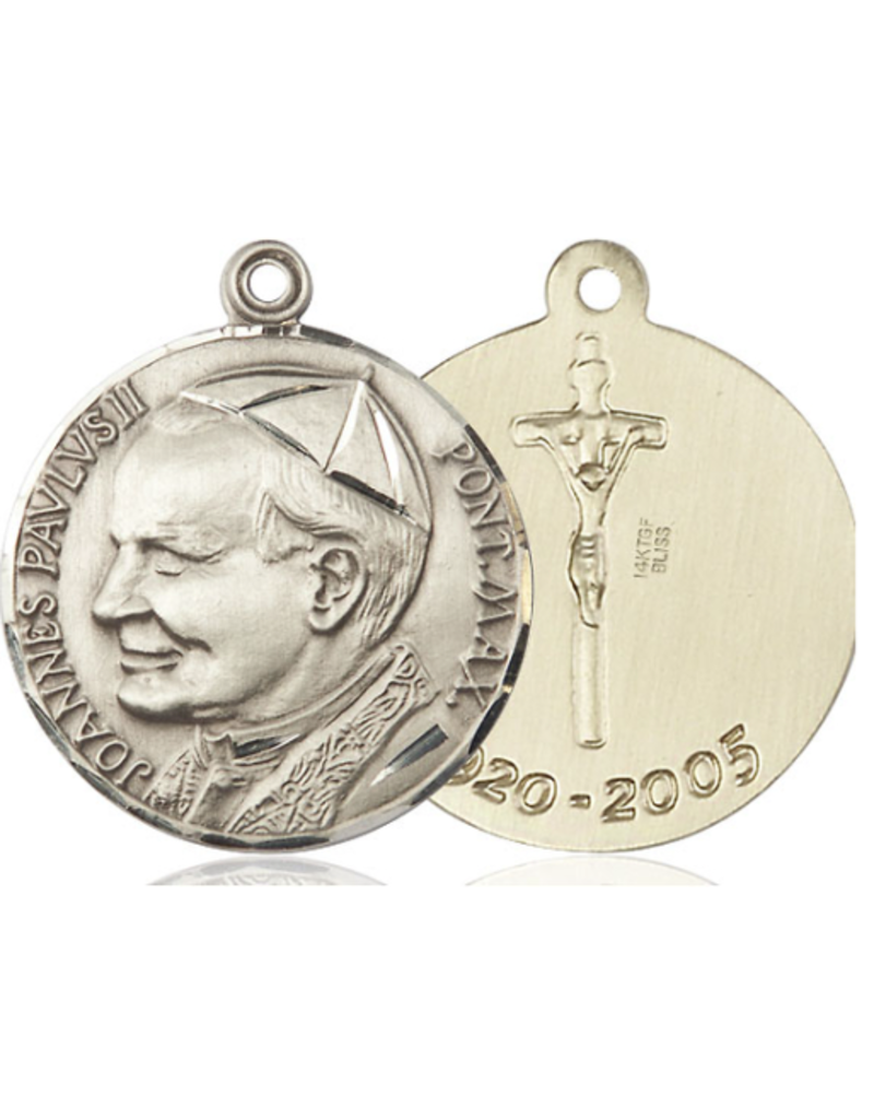 Bliss Manufacturing 14kt Gold Filled St John Paul II Medal- 1 1/4 x 1 1/8