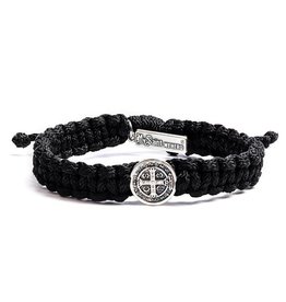 My Saint My Hero One Blessing Bracelet Black and Silver