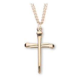 Gold Over Sterling Silver Nail Cross