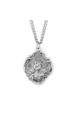 HMH Religious Sterling Silver Fancy Baroque Style "Crown of Thorns" Medal