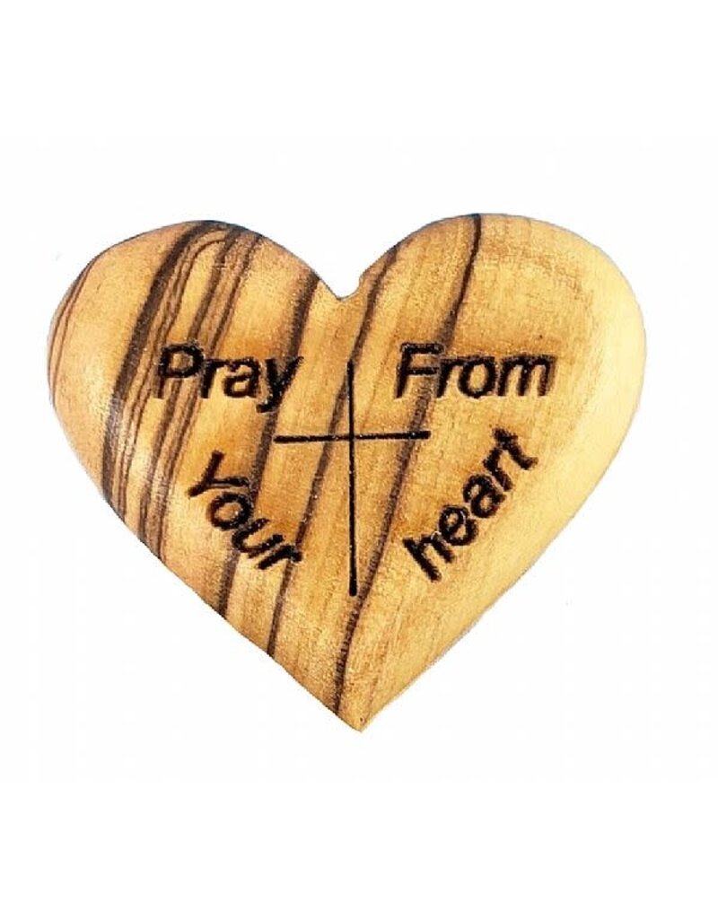 The Printery House Pray From Your Heart Olivewood Token