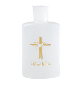 Sacred Traditions Holy Water Bottle (Gold Dove over Cross)
