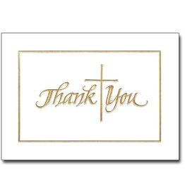 The Printery House Gold Cross Thank You Notes (Pack of 12)