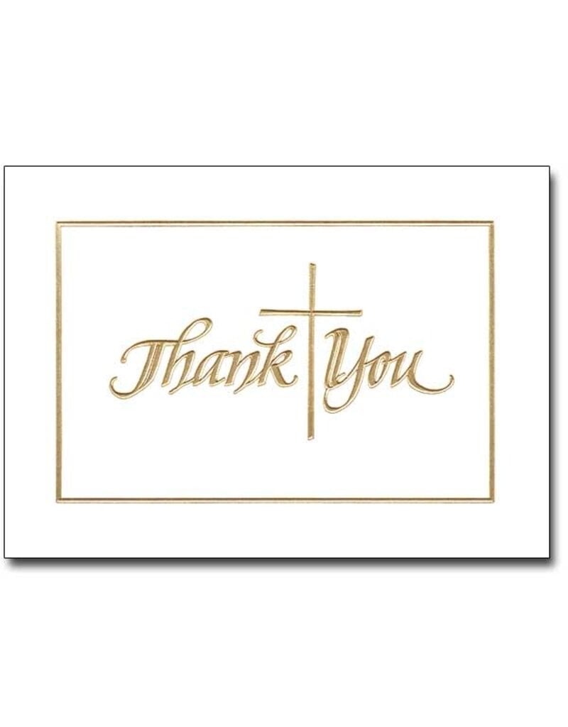 The Printery House Gold Cross Thank You Notes (Pack of 12)