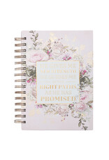 Christian Art Gifts He Gives Me Strength Floral Wirebound Journal