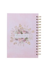 Christian Art Gifts He Gives Me Strength Floral Wirebound Journal