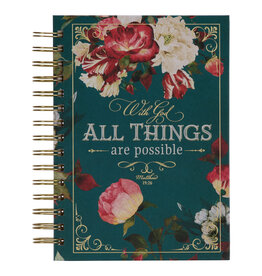 Christian Art and Gifts Journal: All Things Are Possible (Teal Wirebound)