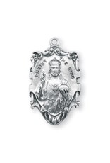 HMH Religious 1 1/16" Sterling Silver Christ the King Medal with 24" Chain