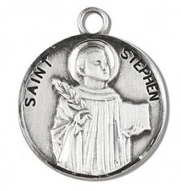 HMH Religious Sterling Silver St. Stephen Medal-Pendant