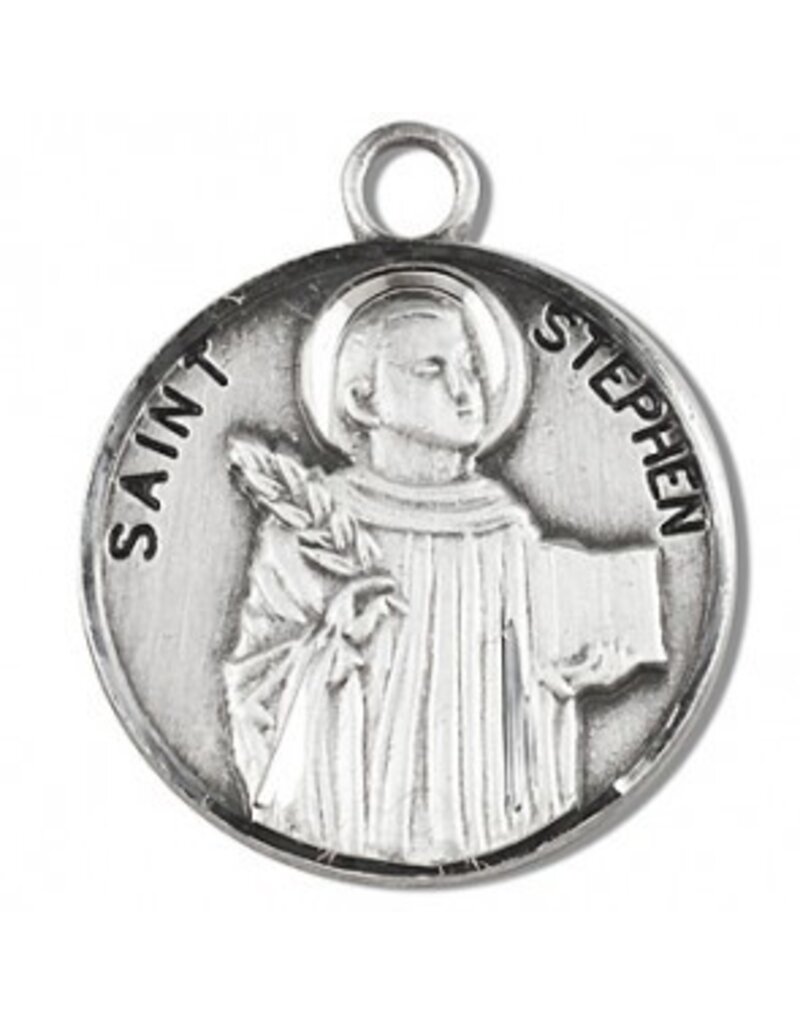 HMH Religious Sterling Silver St. Stephen Medal-Pendant