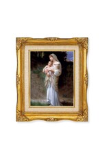 WJ Hirten Divine Innocence - Ornate Antiqued Gold Frame (12" x 14")
