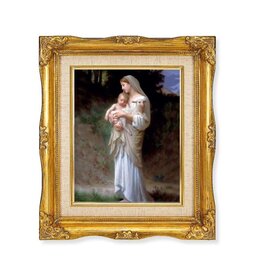 WJ Hirten Divine Innocence - Ornate Antiqued Gold Frame (12" x 14")