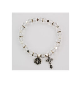 McVan Crystal Rosary Stretch Bracelet