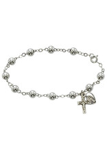 McVan 6mm Sterling Silver Rosary Bracelet