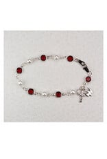 McVan 7.5" Red Bead and Pearl Holy Spirit Bracelet