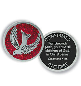 Abbey & CA Gift Red Epoxy Confirmed in Christ Token