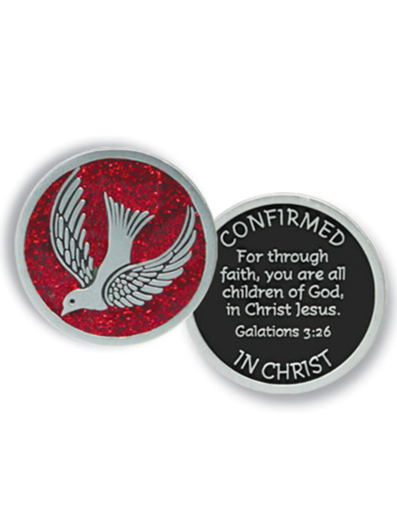 Abbey & CA Gift Red Epoxy Confirmed in Christ Token