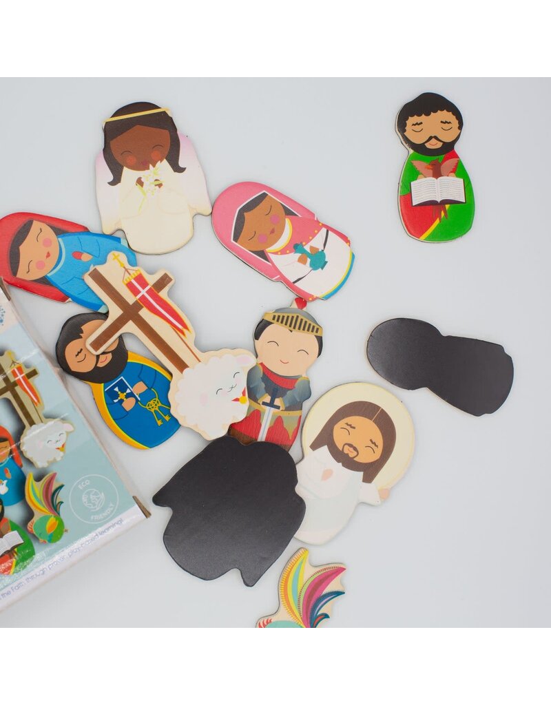 Shining Light Dolls Easter Morning Wooden Magnet Set